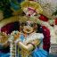 Sri Krishna-chandra dressed beautifully for the Jhulan Utsava of the year 2006